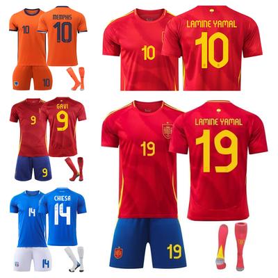 24/25 Spain Italy Netherlands Home Football Kits Jersey Set with Socks