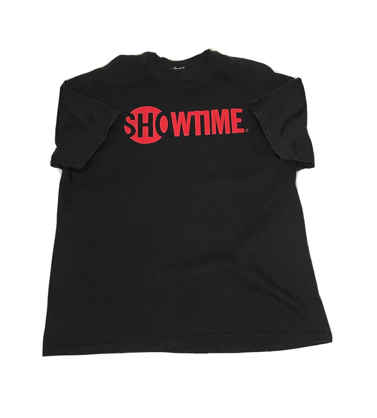 Showtime T L Black Cable TV Network Spell Out Television Logo Graphic Unisex T-Shirt S