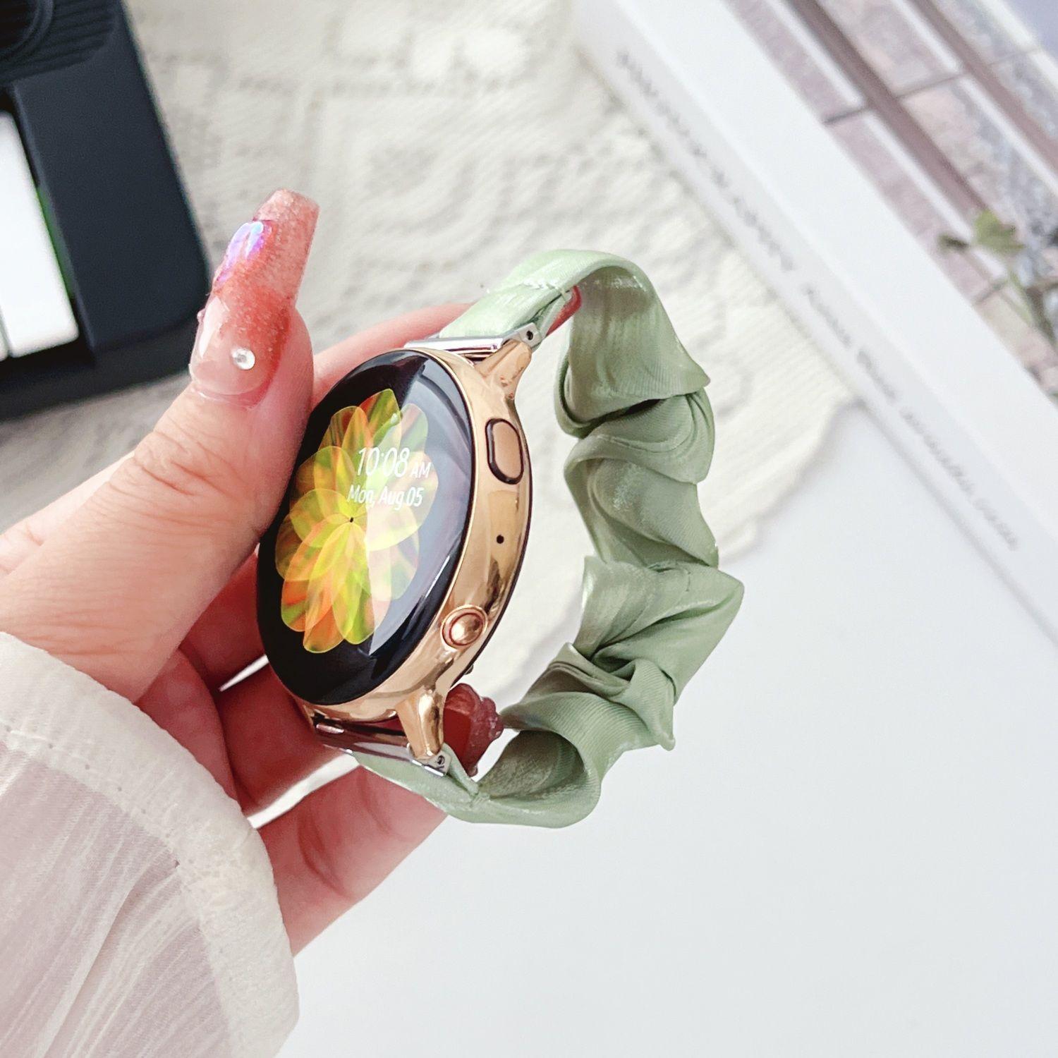 

Ремешок для умных часов 18 мм, 20 мм, 22 мм, ремешок из ледяной шелковой ткани для Lday, женщин и девочек, часы HUAWEI GT3 GT2, часы Samsung Galaxy Watch Amazfit 22mm