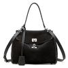 Light Luxury Imported Soft Suede Tote Bag Lazy Wind Large Capacity Matte Cowhide Lock Women'S Messenger Shoulder Bag