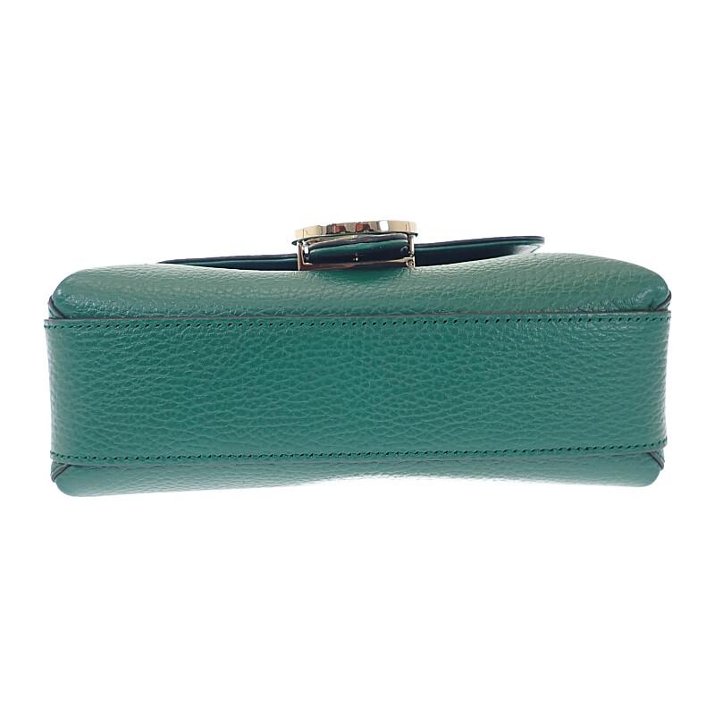 Gucci 607720 Schultertasche grün Kalbsleder Damen