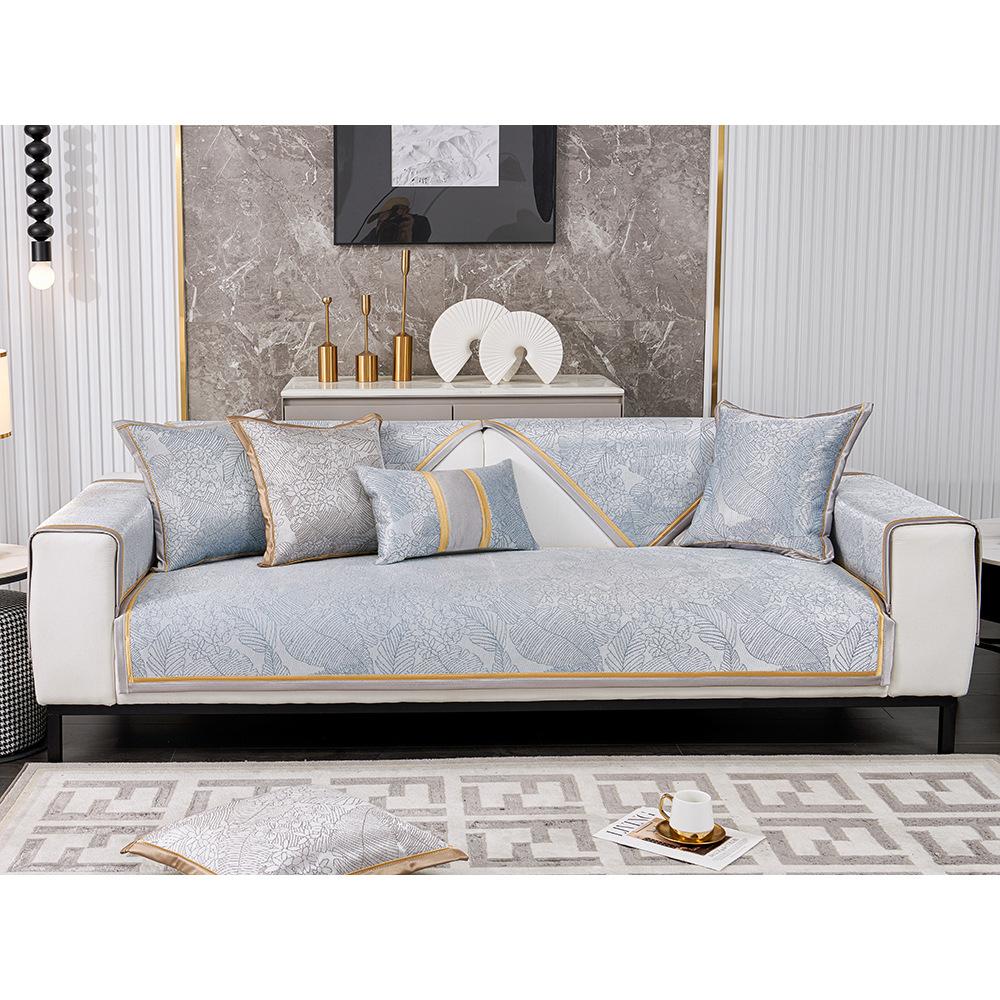 Summer Ice Silk Sofa Mat, New Simple Modern Seat Cushion, Sofa Cushion, Backrest, Armrest Towel, Concubine Seat, Dirt-Resistant