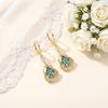 Crystal Water Drop Earrings Luxury Sparkly Zircon Earrings Cat Eye Stone Earrings  Engagement