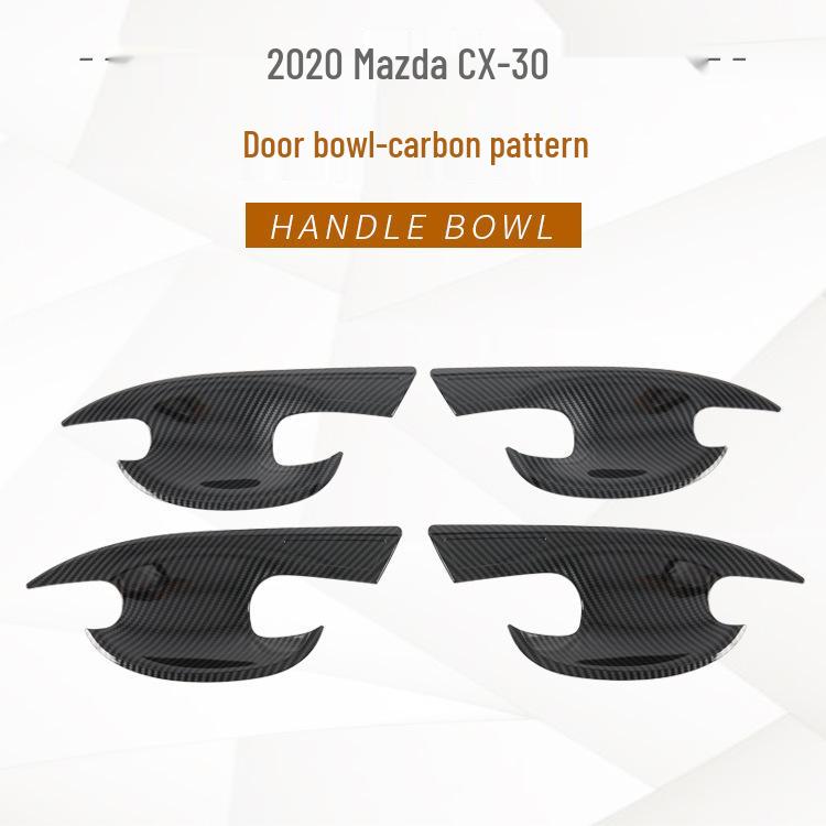 2020 Mazda CX-30 Carbon Fiber Door Bowl, Headlight Frame & Mirror Decals