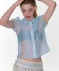 CRANK Sheer Pintuck Blouse_Sky Blue