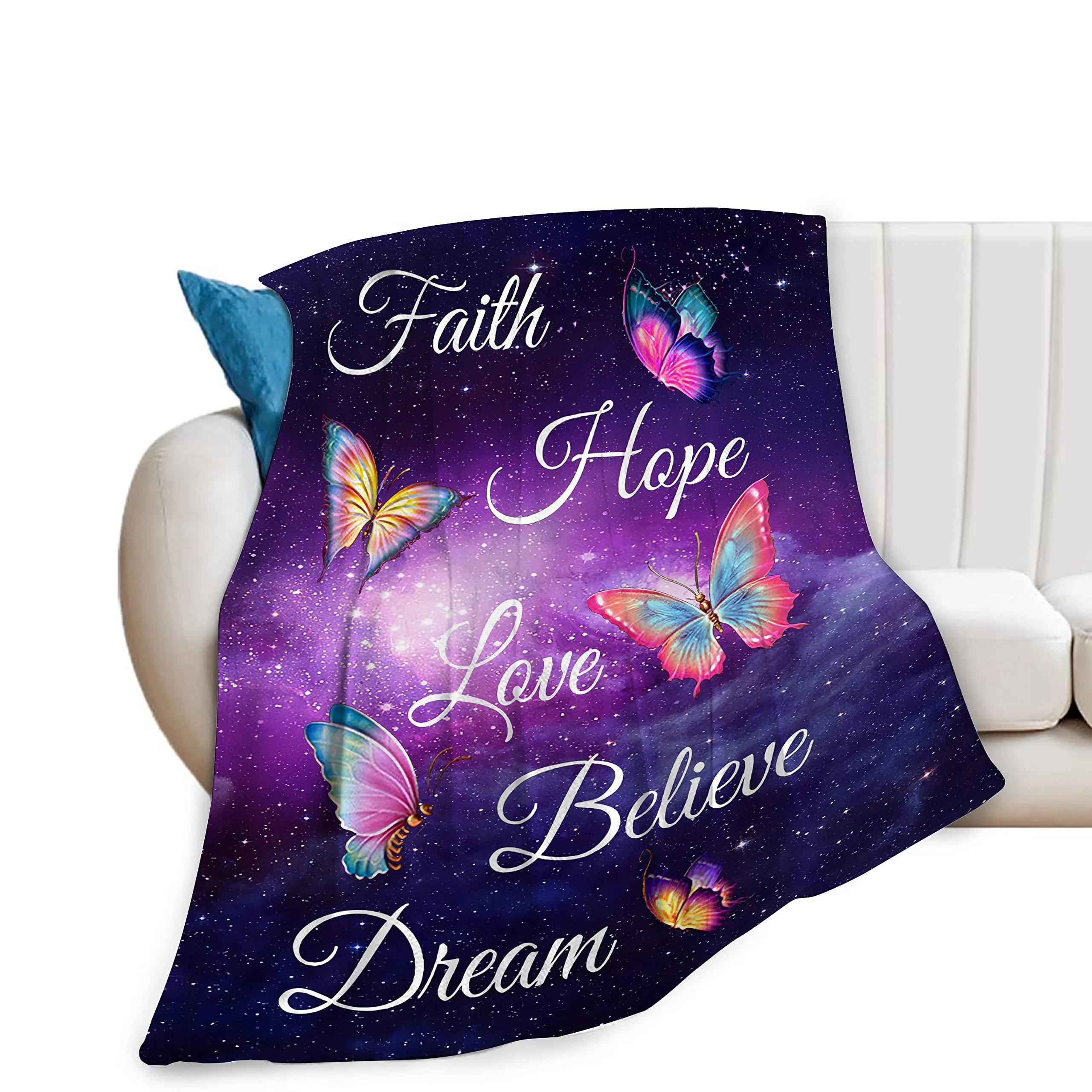 Butterfly Blanket Ultra Soft Cartoon Animals Throw Blanket for Butterfly Lovers Lightweight Cozy Kids Butterflies Gifts Blankets 75x90cm