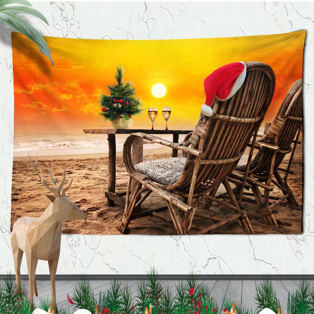 Christmas Wall Hanging Christmas Fireplace Home Wall Christmas Snowman Tapestry Large Size Tapestry