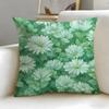 Mint green fresh background Cushion Cover Soft  EasyWash Pillow Case  Versatile for Couch Bed Travel and Office