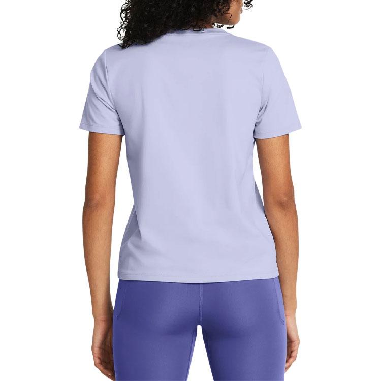 Under Armour Ua Meridian Solid Color Soft Breathable Comfortable Short Sleeve T-Shirt Women T-Shirts Light-Blue Purple 1379155-539