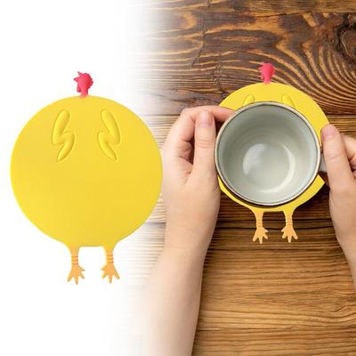 Rooster Coasters For Coffee Table 2pcs Screaming Chicken Cup Mat For Drinks Non-Slip Non-Stick Heat Insulation Coffee Coasters