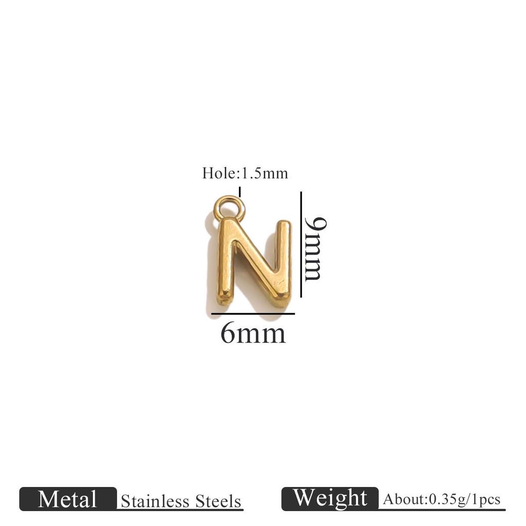 Yori 10pcs/lot Stainless Steel 26 Letters A-Z Mini Ring Letters Diy Handmade Jewelry Making Accessories Wholesale