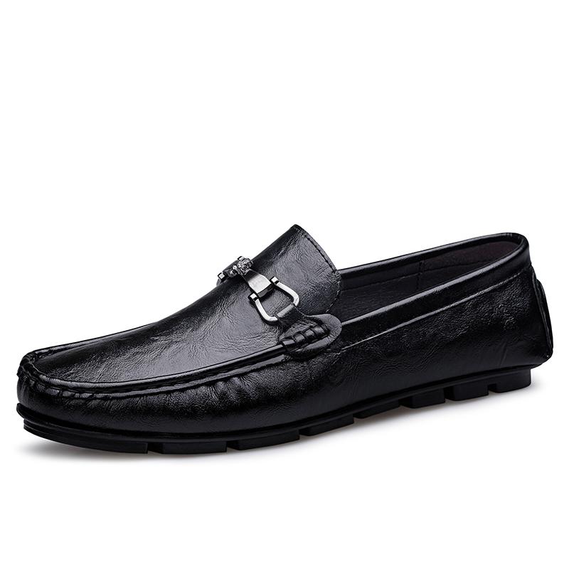 Leisure Walk Slip on Falts Male Walking Shoes Handmade Comfy Mens Loafers Fashion Casual Shoes New Man Driving Flats Moccasins