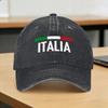 Italia Italian Flag Vintage Washed Baseball Cap  Casual Sun Trucker Hat Spring Unisex Adult Hunting Camping Baseball Caps