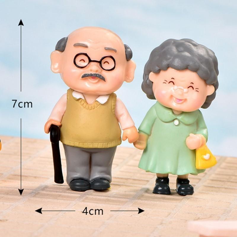 Sweety Lover Couple Chair Figurines Miniatures Fairy Garden Home Decor Desk Garden Decorative Craft Resin Craft Scene Decoration