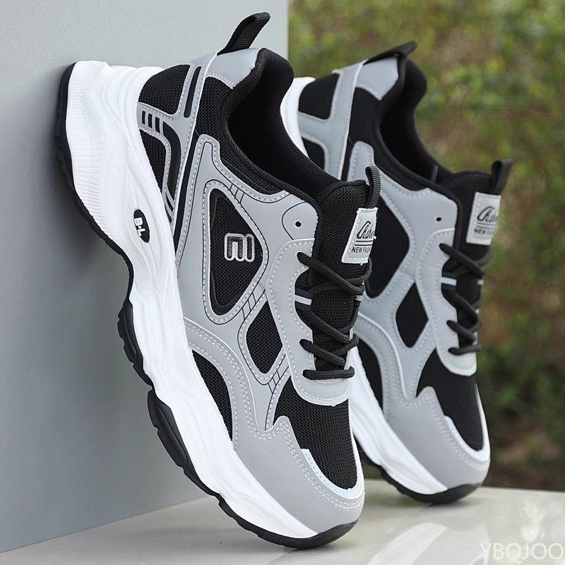 Fashion Men's spring summer new breathable mesh comfortable shoes men's sports trendy versatile thick soled casual shoes