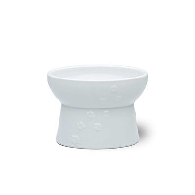 Nekoichi Cat Food Bowl with Mino Made In Japan Reduces Microwave Dishwasher Safe Legs, Ware, (White, Food), Regurgitation, &