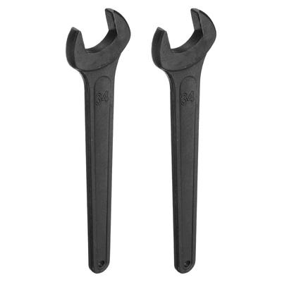 Reinforced Carbon for Automotive Repair and Furniture Black Single-Ended Open-End Wrench, 2-Pack, 34mm, Steel, Assembly,