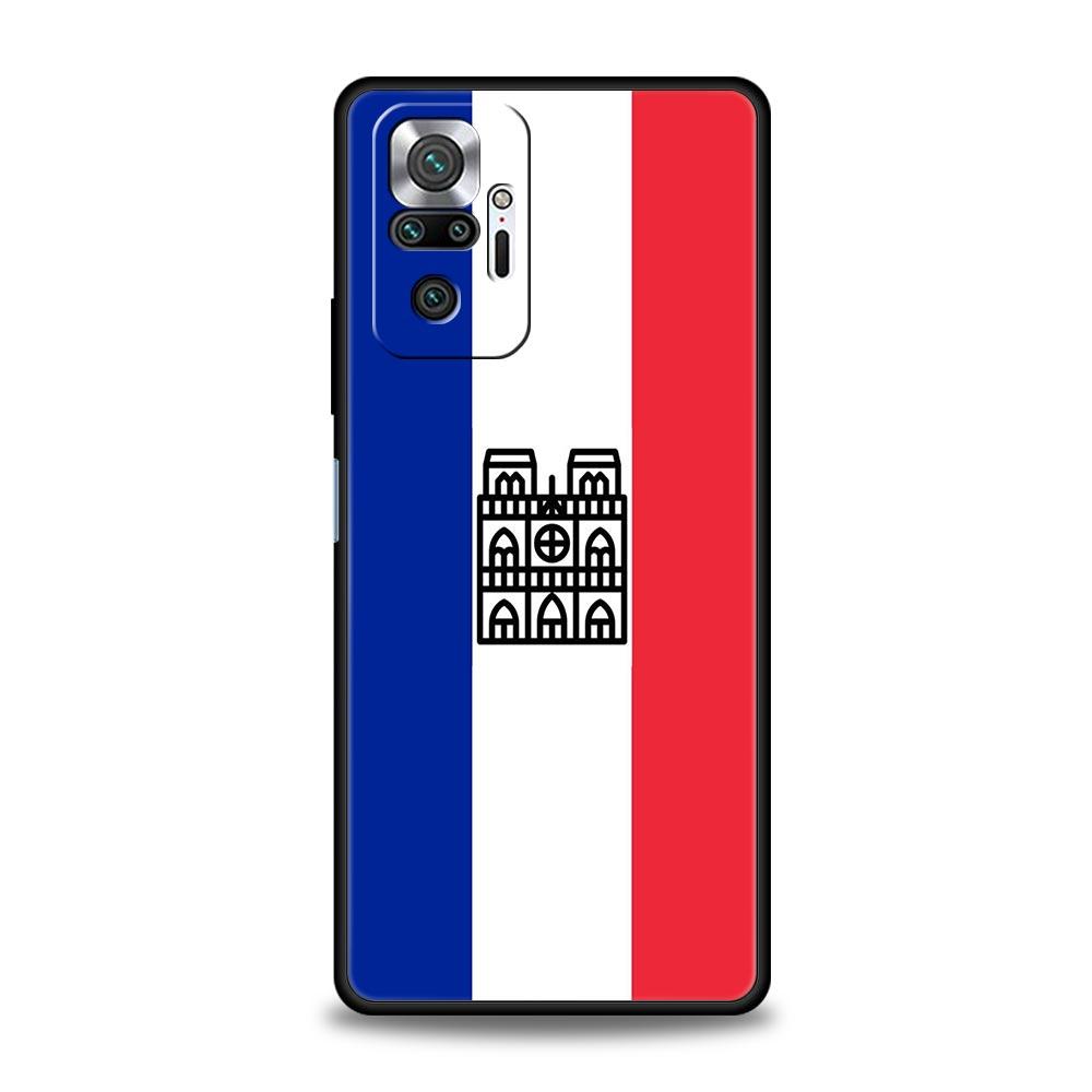 Phone Case For Xiaomi Redmi Note 12 10 11 9 8 Pro Plus 9S 7 8T 9T 9A 8A 9C K40 Gaming Soft Cover Bumper France Flag Soccer Paris