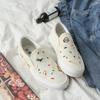 Jiaben Summer Graffiti One-pedal Canvas Shoes Women's Little White Shoes Versatile Women's Board Shoes