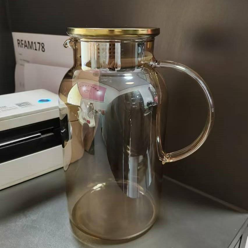 Hervidor Frío Vidrio Resistente a Altas Temperaturas Alto Borosilicato Gran Capacidad Hogar Hervidor de Agua Fría Hervida Se Puede Refrigerar Hervidor de Agua Fría