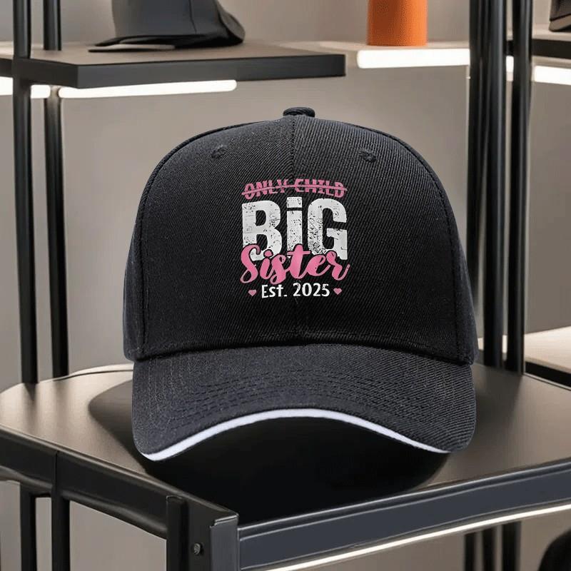 Only Child Big Sister Est  Baseball Cap Adult Casual Cotton Adjustable Snapback Hat