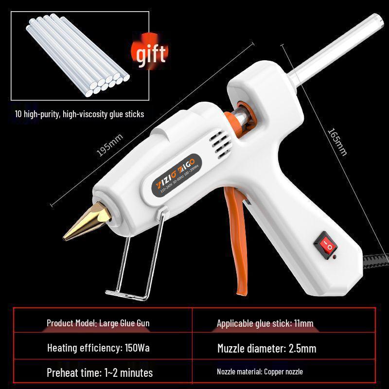 Compact Hot Melt Glue Gun for Students & Household Projects