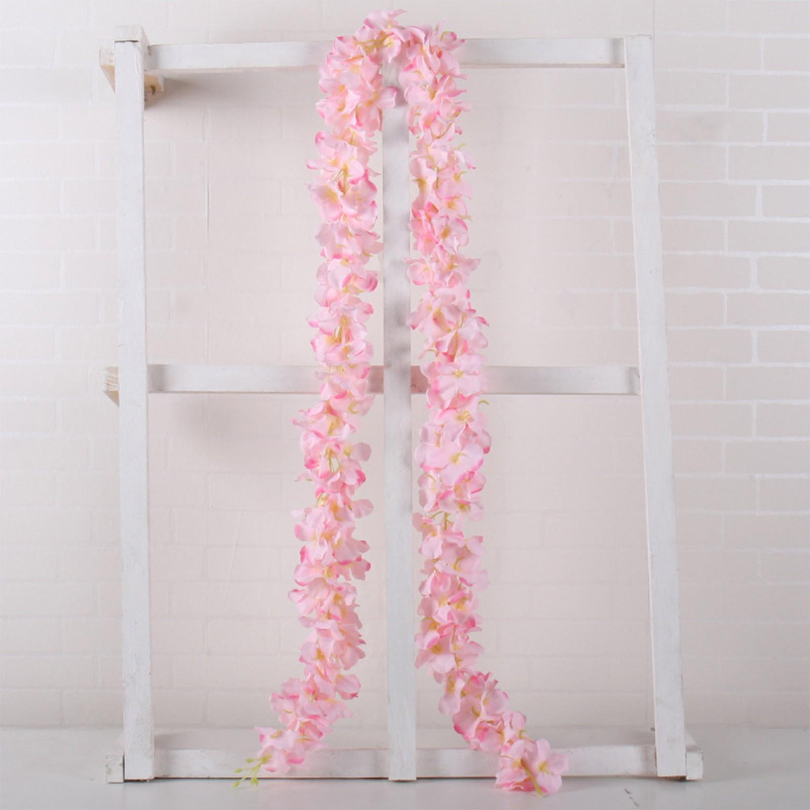 Имитация гортензии, фиалки, глицинии, орхидеи, искусственные цветы, лоза, свадебный цветочный пояс, длинная цветочная полоска, цветочная лоза, декоративная цветочная гирлянда One Size