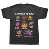 Marine Oktopus T-Shirt Oktopusarten Tauchen Marine Rundhals Baumwolle T-Shirt Sommer Streetwear Lässiges T-Shirt Unisex Oberteile Tees
