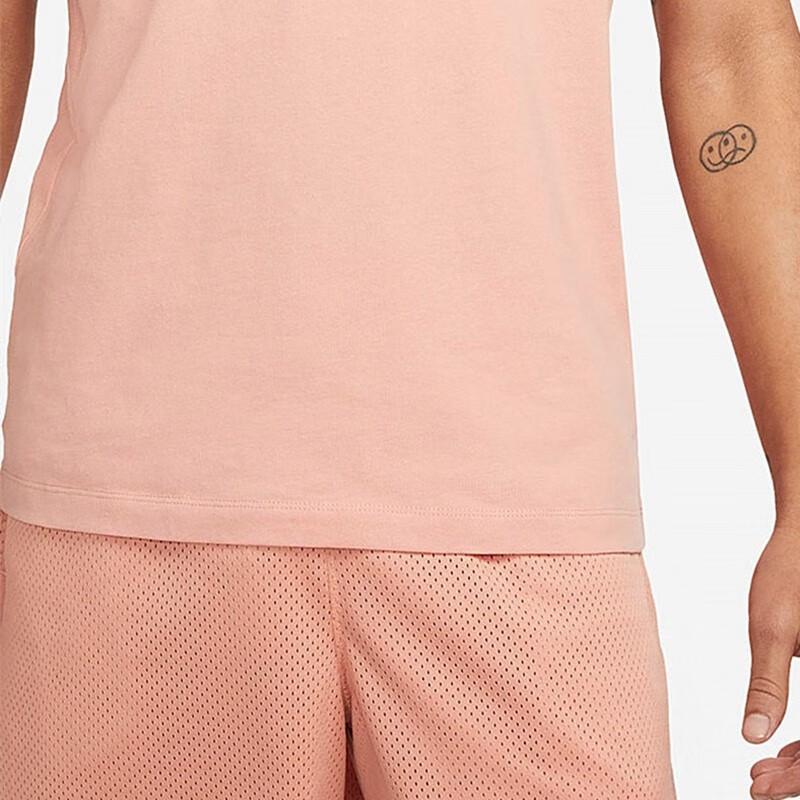 Jordan Solid Color Letter Print Crew Neck Short Sleeve T-Shirt Men Tops Pink DM3182-824
