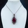 Ruby Pendant Gemstone Jewelry,  999 Copper Wire Wrapped Handmade Pendant, Latest Design Jewelry