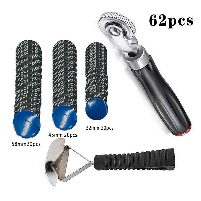 XIZUO 62-Piece Tire Repair Kit with Roller and Scraper