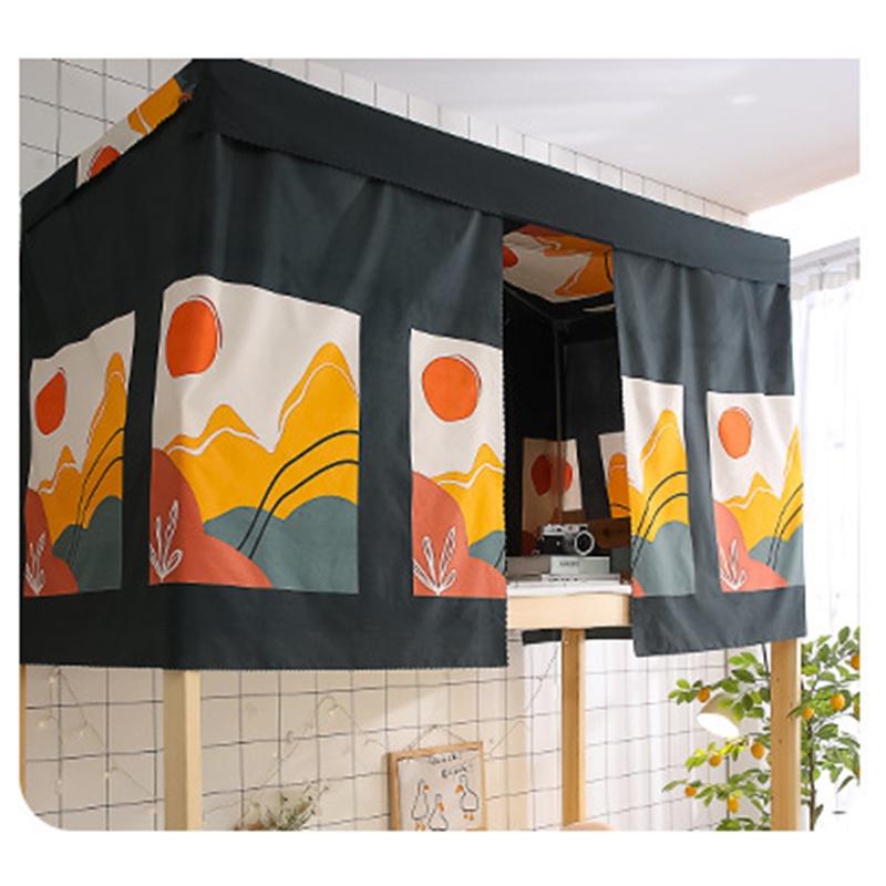 Blackout Curtain Bed Dormitory Upper Bunk Bed Bunk Bed Enclosure Dustproof Top Girl Curtain Bedroom