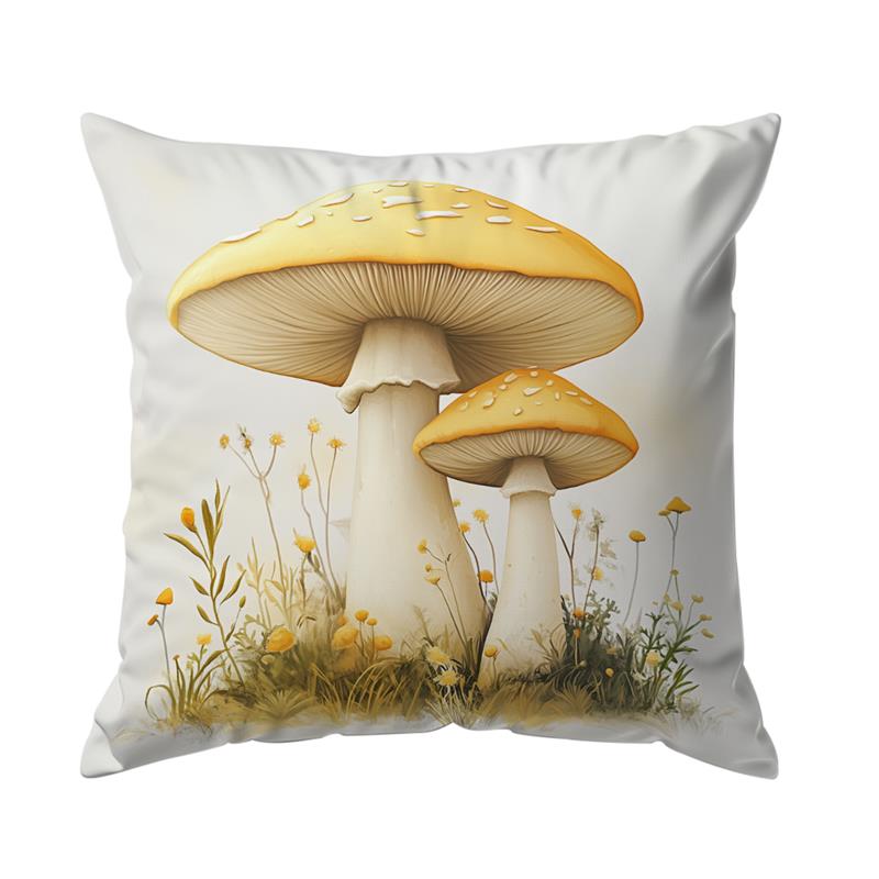 Mushrooms Butterflies Cushions Pillowcase Printed Polyester 45X45Cm Pillow Cover Decorative Sofa Cushions Pillowslip Decor