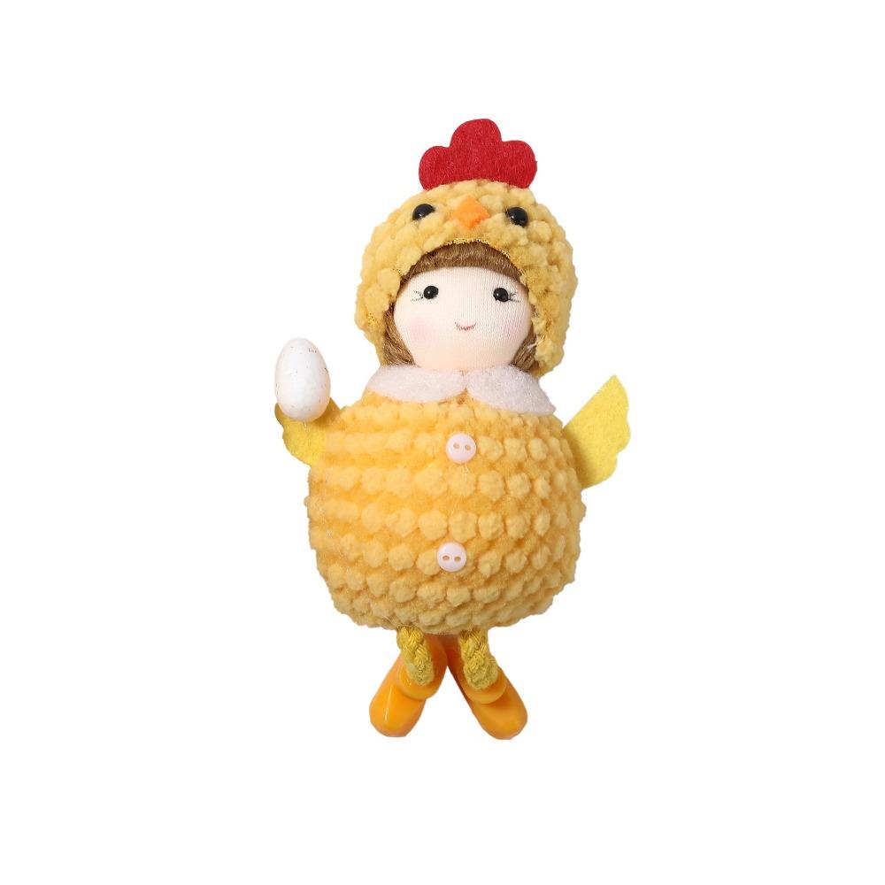 Cute Easter Chick Pendant Soft Plush Cartoon Chick Doll Easter Eggs Hanging Ornaments  Easter Party