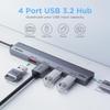 Aceele USB Hub 10Gbps 4 Port Expansion USB A To USB Converter Adapter USB Hub with 4 and Power Ports USB Gen 2 USB Hub with 120CM Cable for Desktop