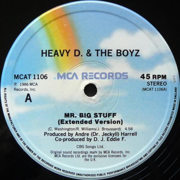 

12inch Record HEAVY D. & THE BOYZ - Mr. Big Stuff MCAT1106 MCA Records 1986 UK Rap & Hip-Hop/R&B Used