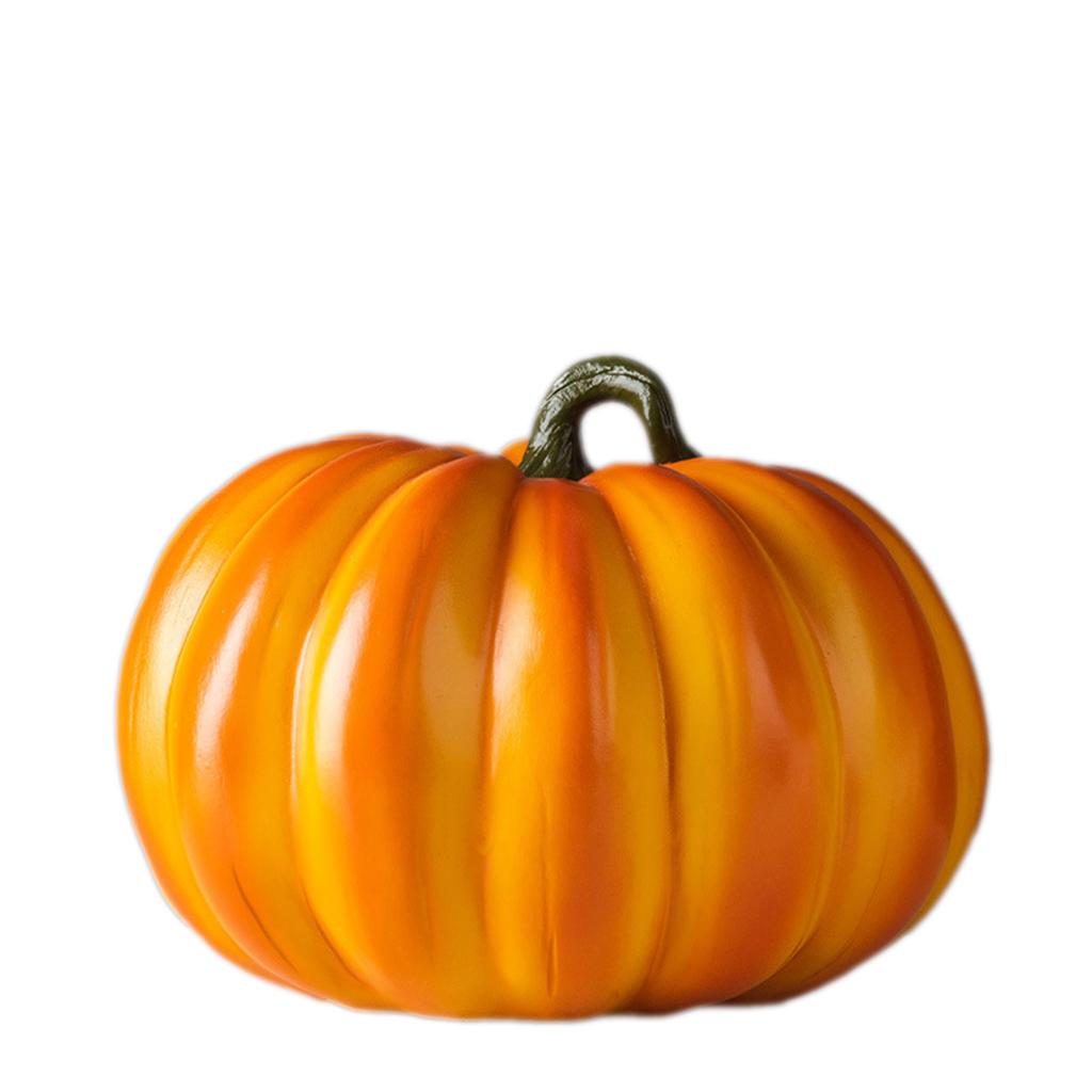 Classic Novelty Fall Pumpkins Decor Artificial Yellow Carved Hand-Made Home Decorative For Desktop Indoor Outdoor Party Props