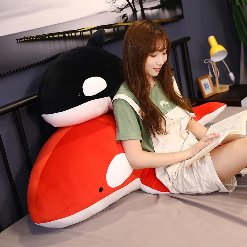 Simulated Whale Throw Pillow Velvet Toy Marine Life Killer Whale Hair Doll Doll Boy Birthday Gift