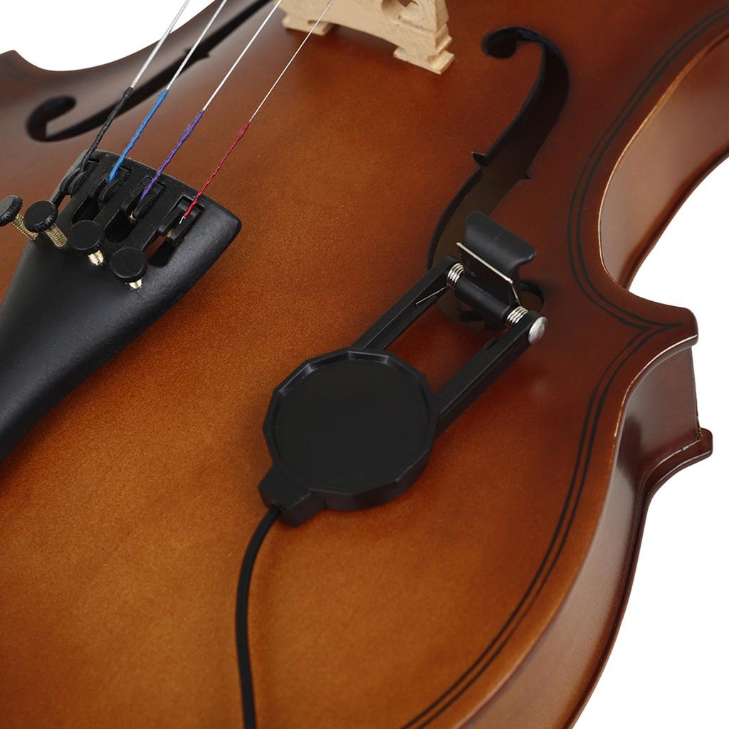 Clip-on Mikrofon Piezo-Tonabnehmer Violine Akustikgitarre Ukulele Tonabnehmer mit 6,35 mm Audiobuchse und 2,8 Meter Audiokabel