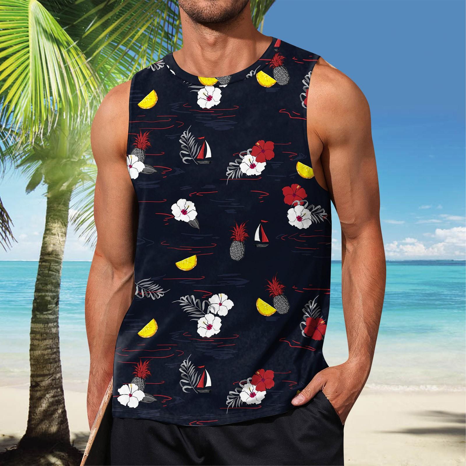 

Летний мужской однотонный поглощающий пот дышащий жилет без рукавов с принтом и расширяющимся плечом XL чёрный