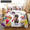 Game Ninjala Bedding Set Single Twin Full Queen King Size Bed Set Adult Kid Bedroom Duvet Cover Sets 3D Print Kawaii Kids Camas