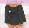 Elegante Chiffon Zomer Open Mouwen Schouderbandjes Buis Top Hoge Taille Jurk