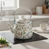 Stovetop Water Kettle with Infuser Induction and Compatible Enamel Tea for Kitchen, Home