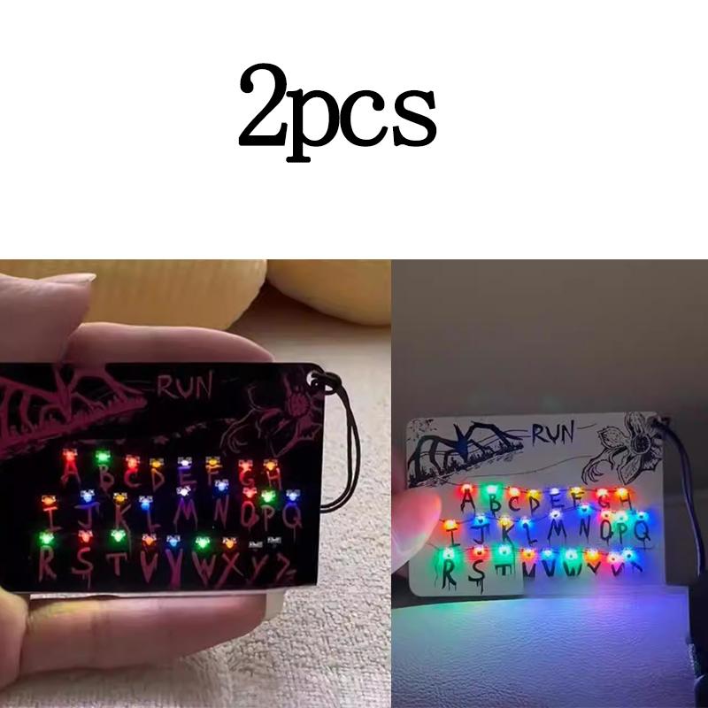 Anime Merchandise Card Light Pendant 26 Letter Light Bag Car Charm for Festival Presents Toy Hobbies Action Figure Accessory