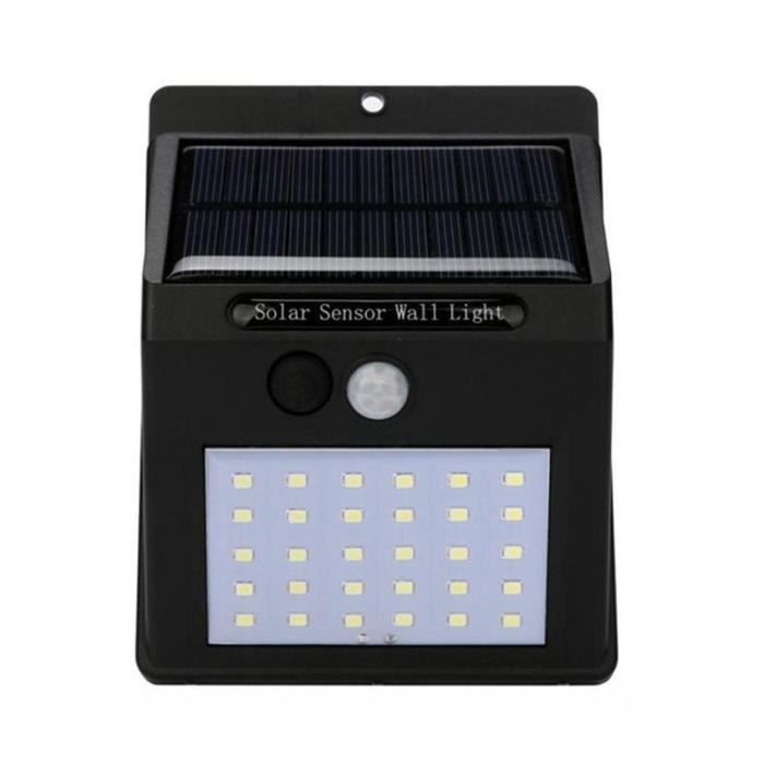 Applique murale - Énergie solaire - 30 LED - Détecteur de mouvement - Étanche IP65 - Jardin extérieur