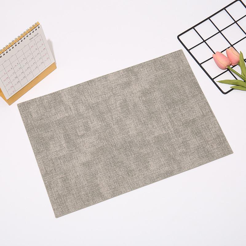 43x30cm 2024 American Style Cloth Textured Thickened PU Leather Dining Table Mat Non-slip Coffee Shop Western Food Kitchen Mat