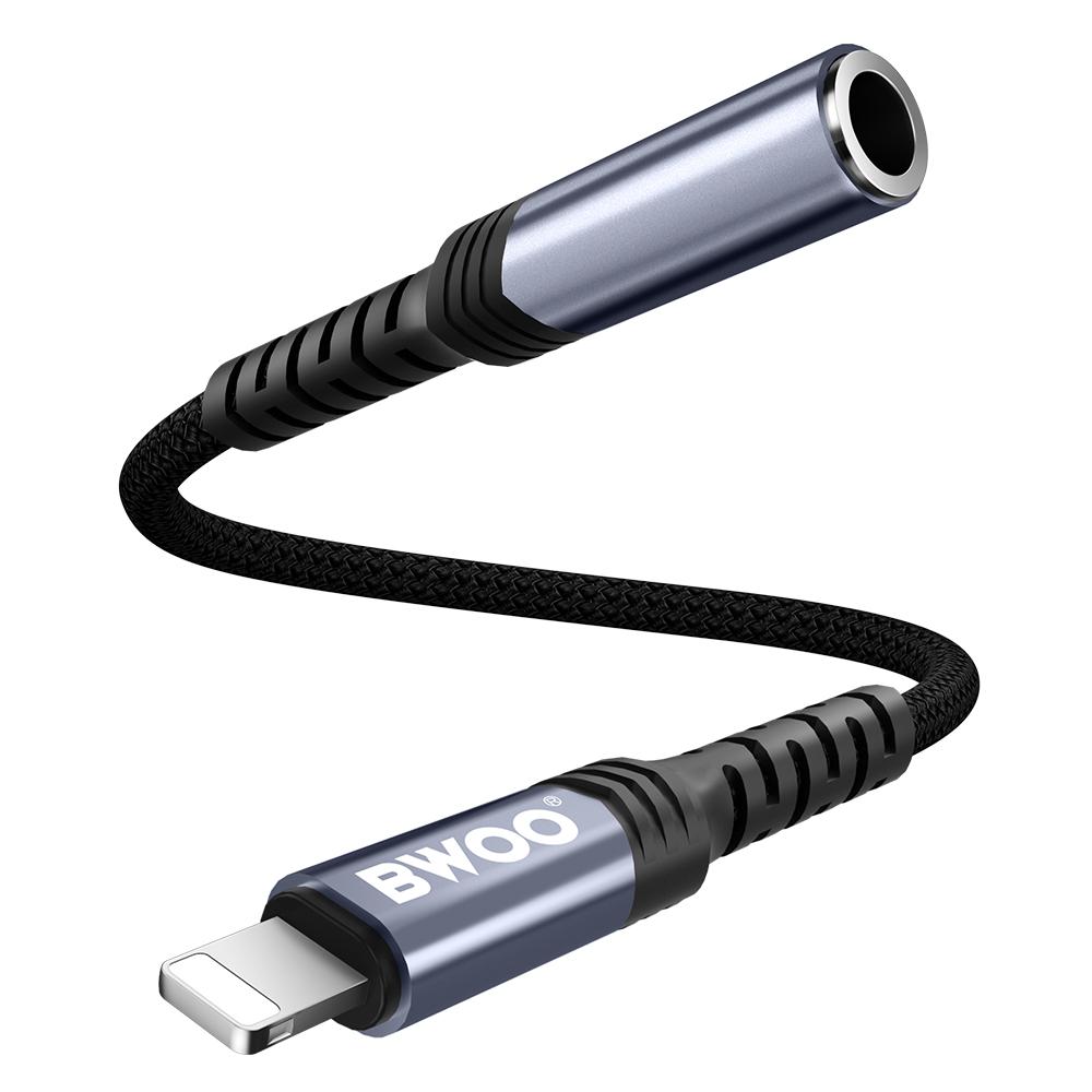 Bwoo Adapter Aux 3.5Mm - Lightning Czarny Bz48