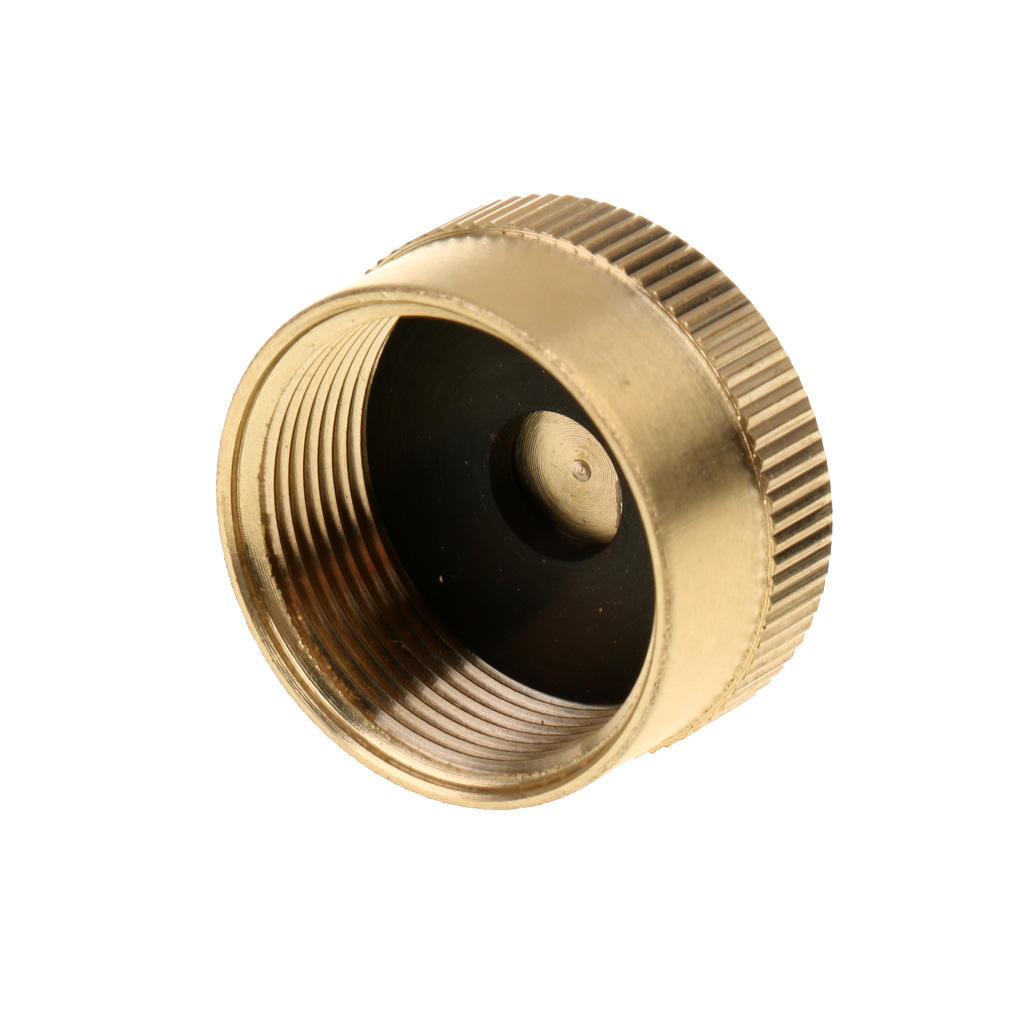 Solid Brass Cap for 1 LB Propane Bottle Tank Filling Adapter Connector Solid Brass Cap for 1 LB Propane Bottle Tank Filling Adapter Connector