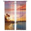 Alcudia Majorca At Sunset On The Beach Mallorca Balearic Islands Tulle Sheer Curtains for Living Room Voile Organza Curtain