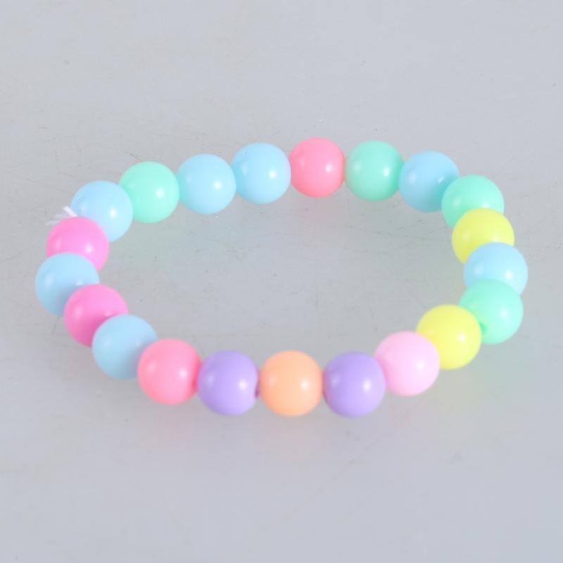 10-piece Set of Colorful Elastic Bracelets for Little Girls Bracelets for Teenagers and Children Pearl Beaded Bracelets